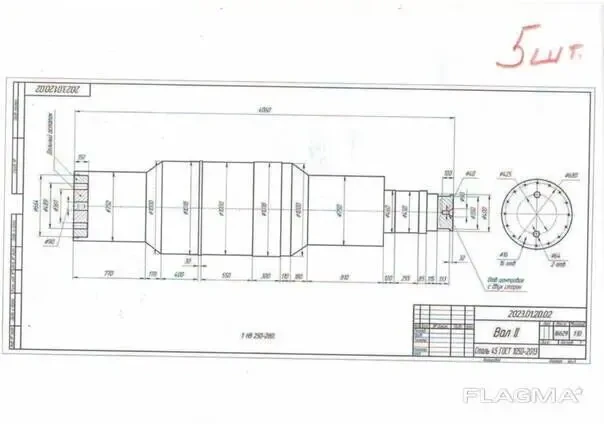 Продам валы б/у сталь 45 3