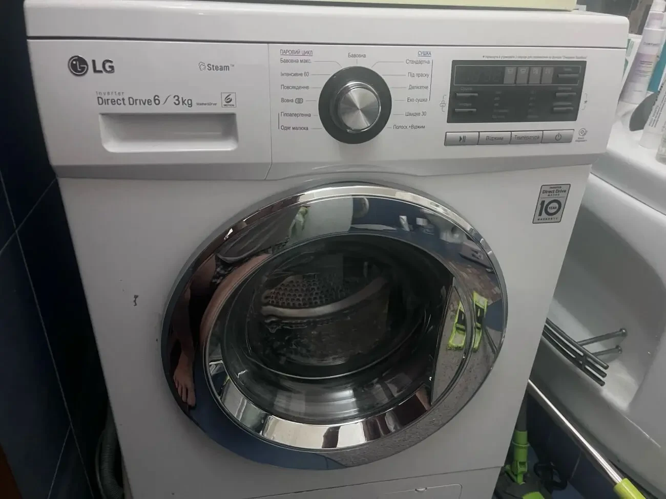 Стиральная машина с СУШКОЙ LG Steam (6/3 кг) + Доставка 2