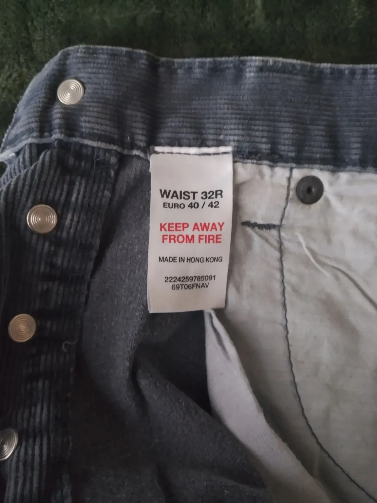 Джинсы topman, вельветовые, плотные, б/у W30L32 5