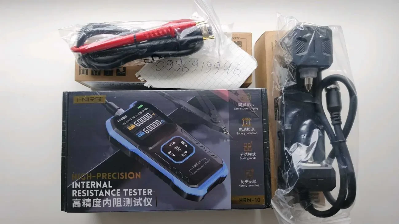 FNIRSI HRM-10 Тестер внутрішнього опору акамуляторів. Повний комплект