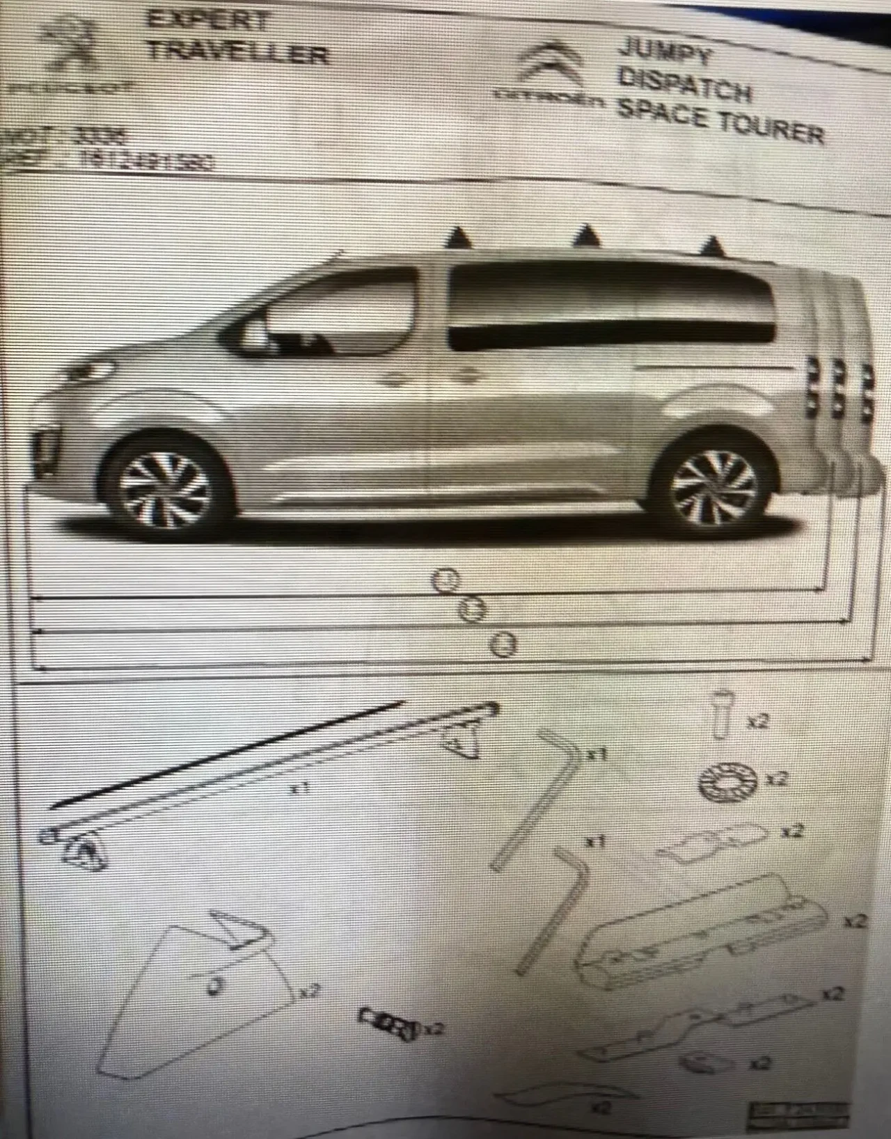 дуги, поперечки багажника Citroen Peugeot кріплення для багажника 5