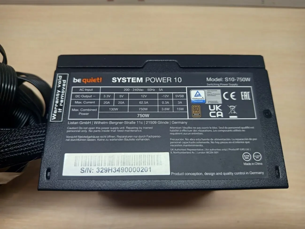 Блок живлення be quiet 10 750W (BN329) 3