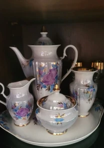 Продам вінтажний порцеляновий сервіз для кави на 6 персон