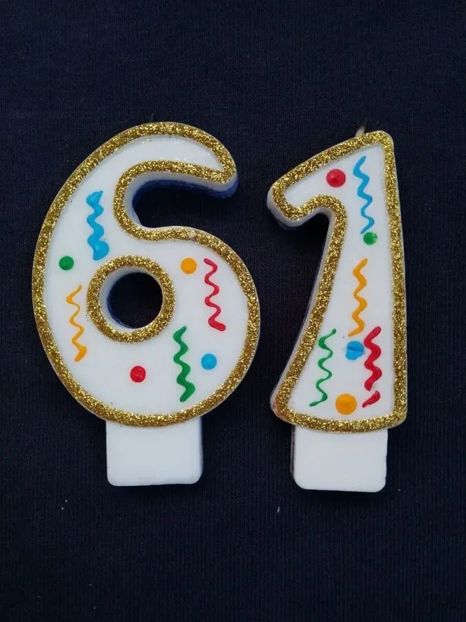 Великi Святкові Свічки 1 i 6 з блискітками 2