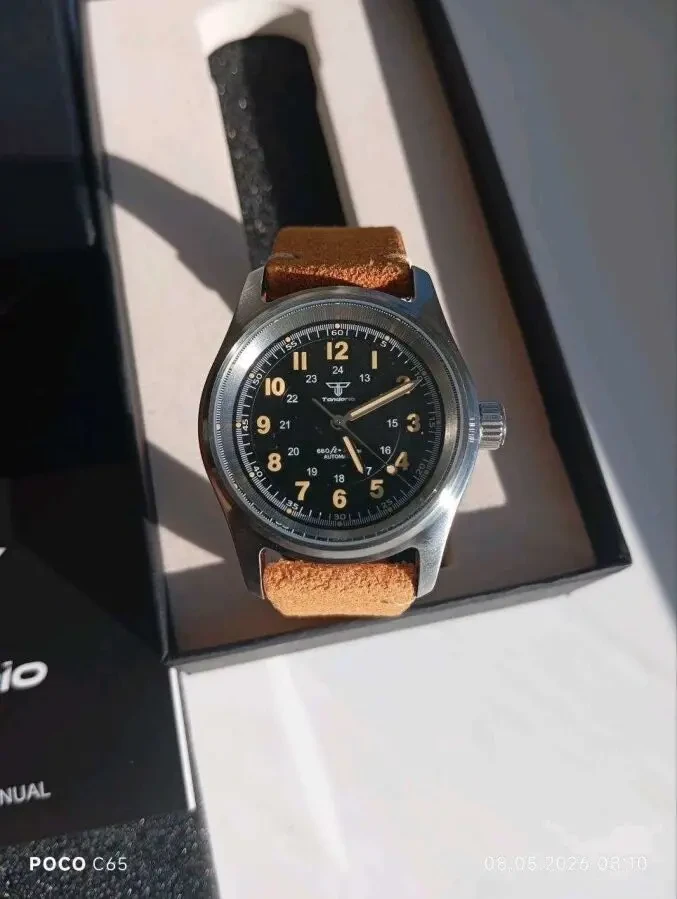 Часы мужские механические Tandorio pilot watch nh35 8