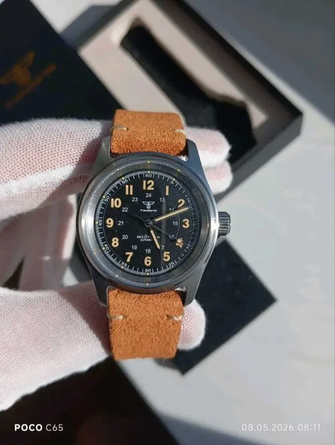 Часы мужские механические Tandorio pilot watch nh35 2