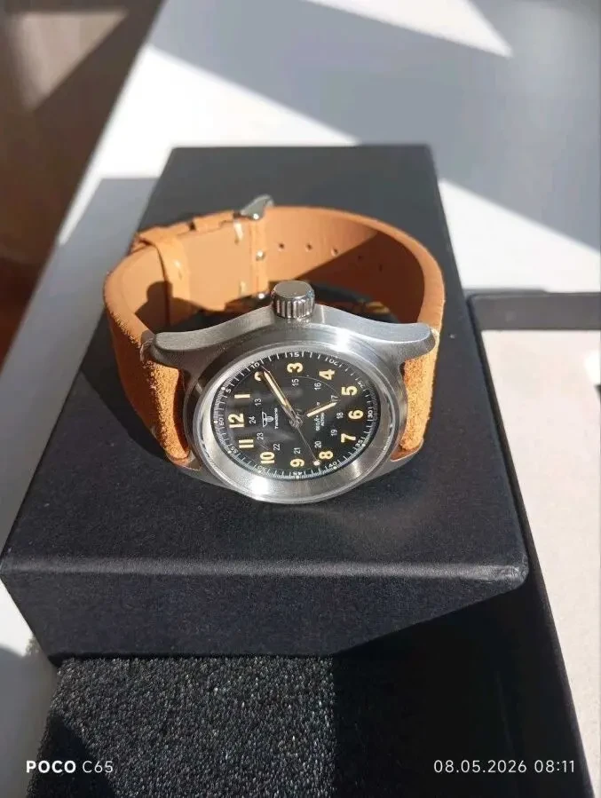 Часы мужские механические Tandorio pilot watch nh35 3