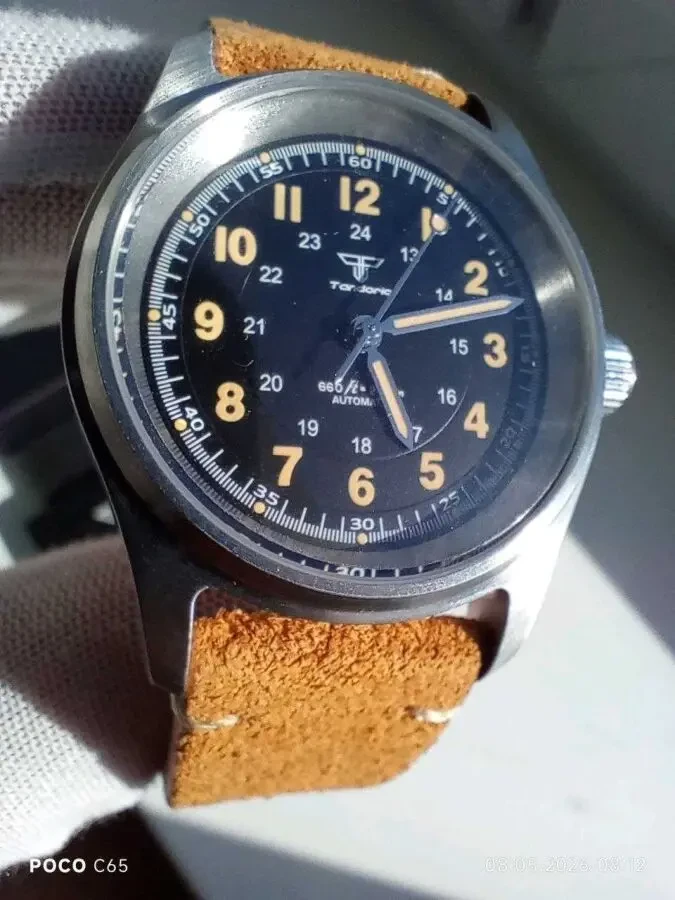 Часы мужские механические Tandorio pilot watch nh35 5
