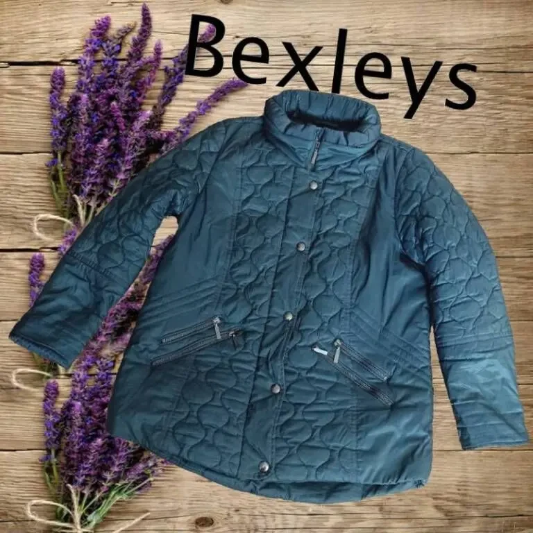 Bexleys Демисезонная женская куртка стеганная капюшон на 52 зеленый 2