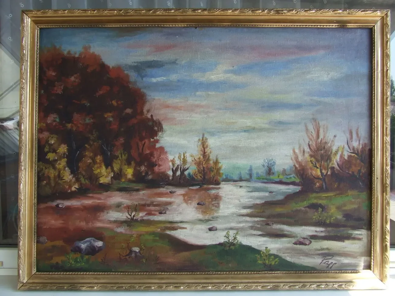 Закарпатська школа  Й. ПОП     роз. 90 х 65  см.  п.о. початок  1950