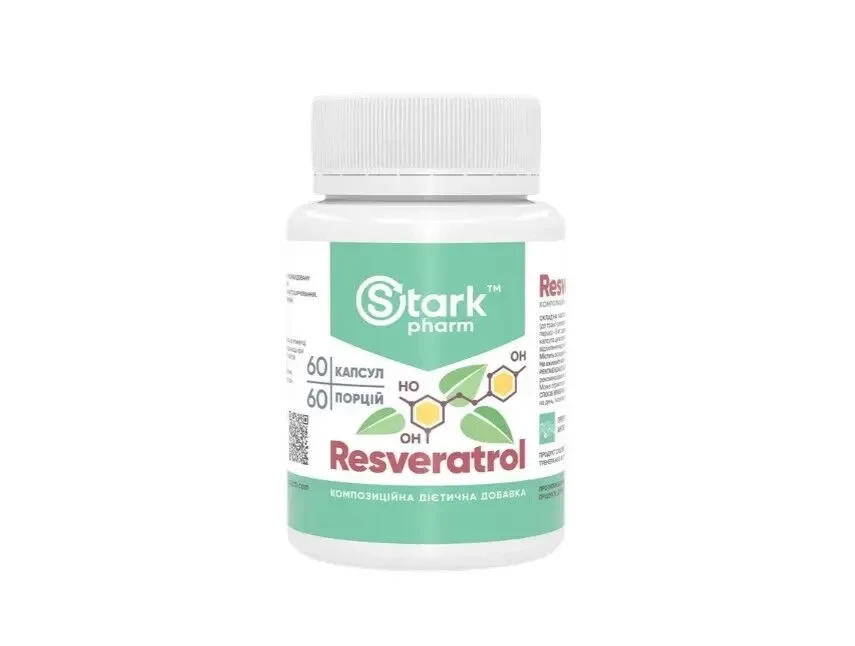 Ресвератрол 100 мг у веганських капсулах Stark Pharm