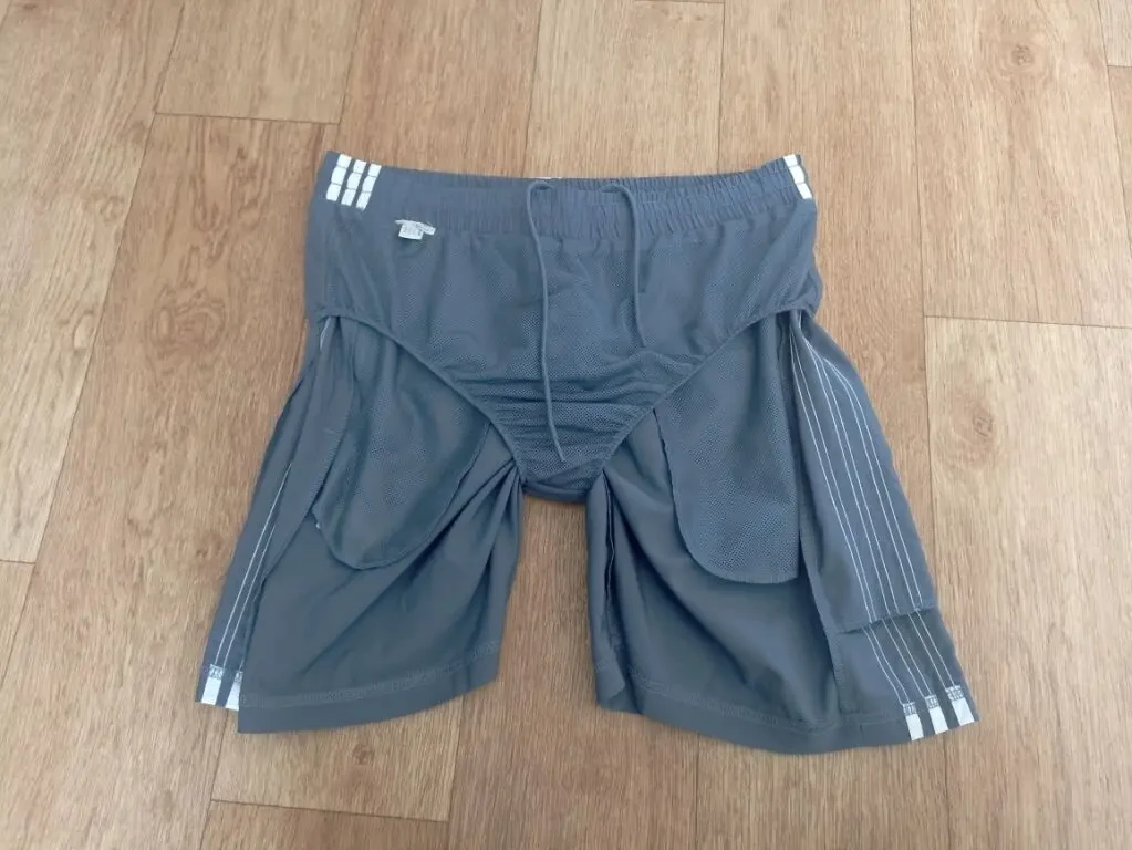 Adidas оригинал Шорты мужские плащевка с плавками с лампасами 7