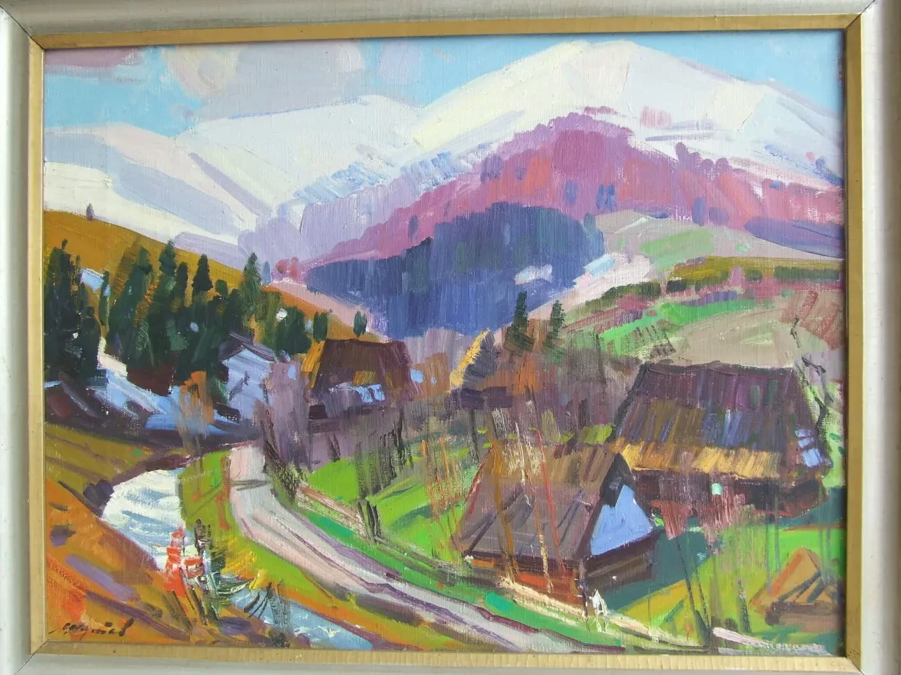 Нар.худ.Укр.Закарпатская школа. Шутєв І. п.о. роз. 65 х 50 см. 1980 р 6