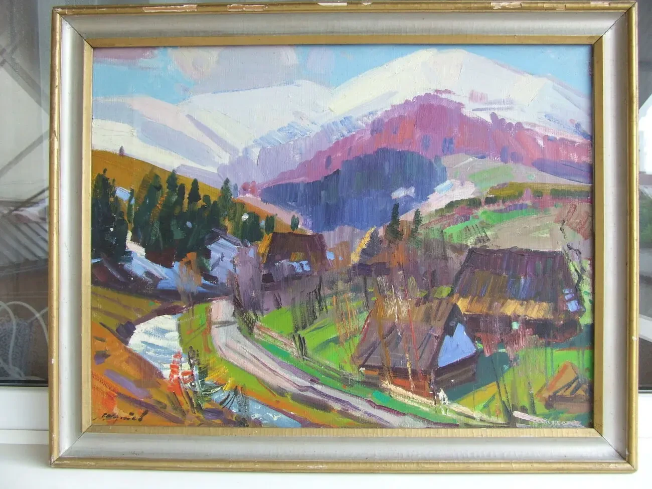 Нар.худ.Укр.Закарпатская школа. Шутєв І. п.о. роз. 65 х 50 см. 1980 р
