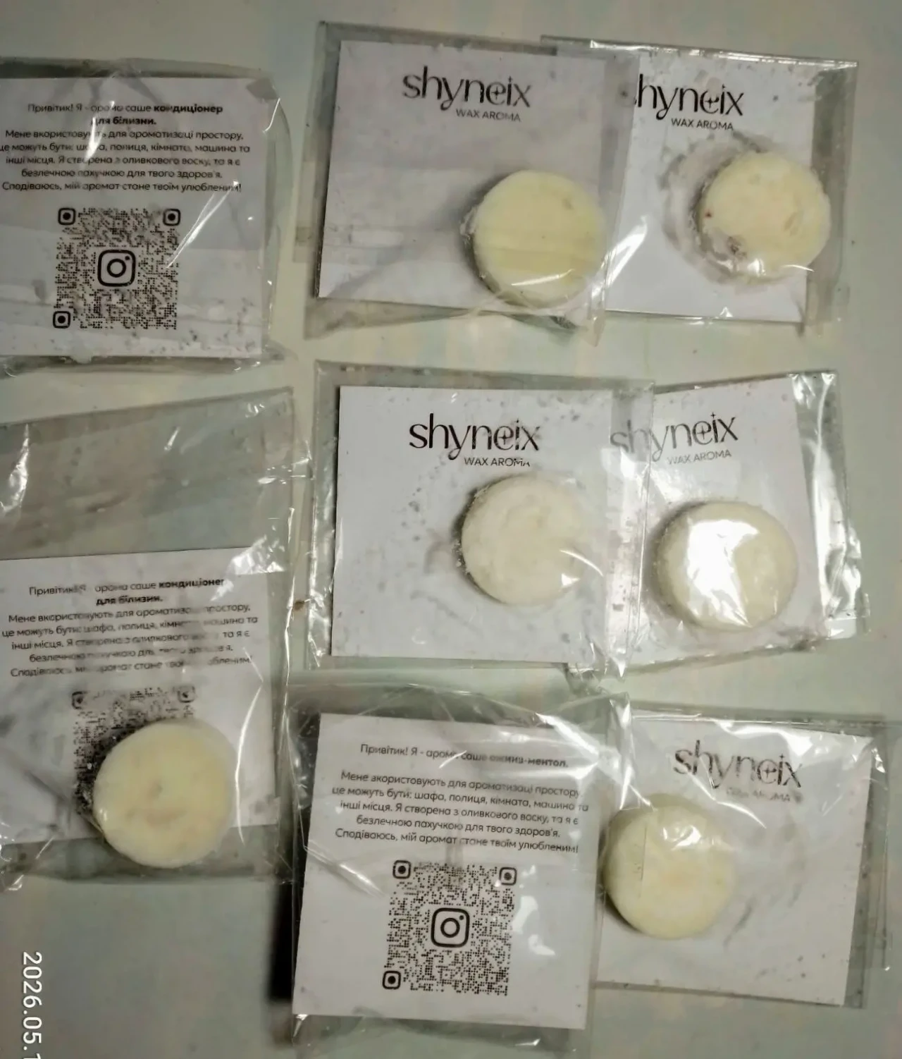 Ароматизатор в шкаф воск запах ежевика, хлопок, 8 штук Shyneix