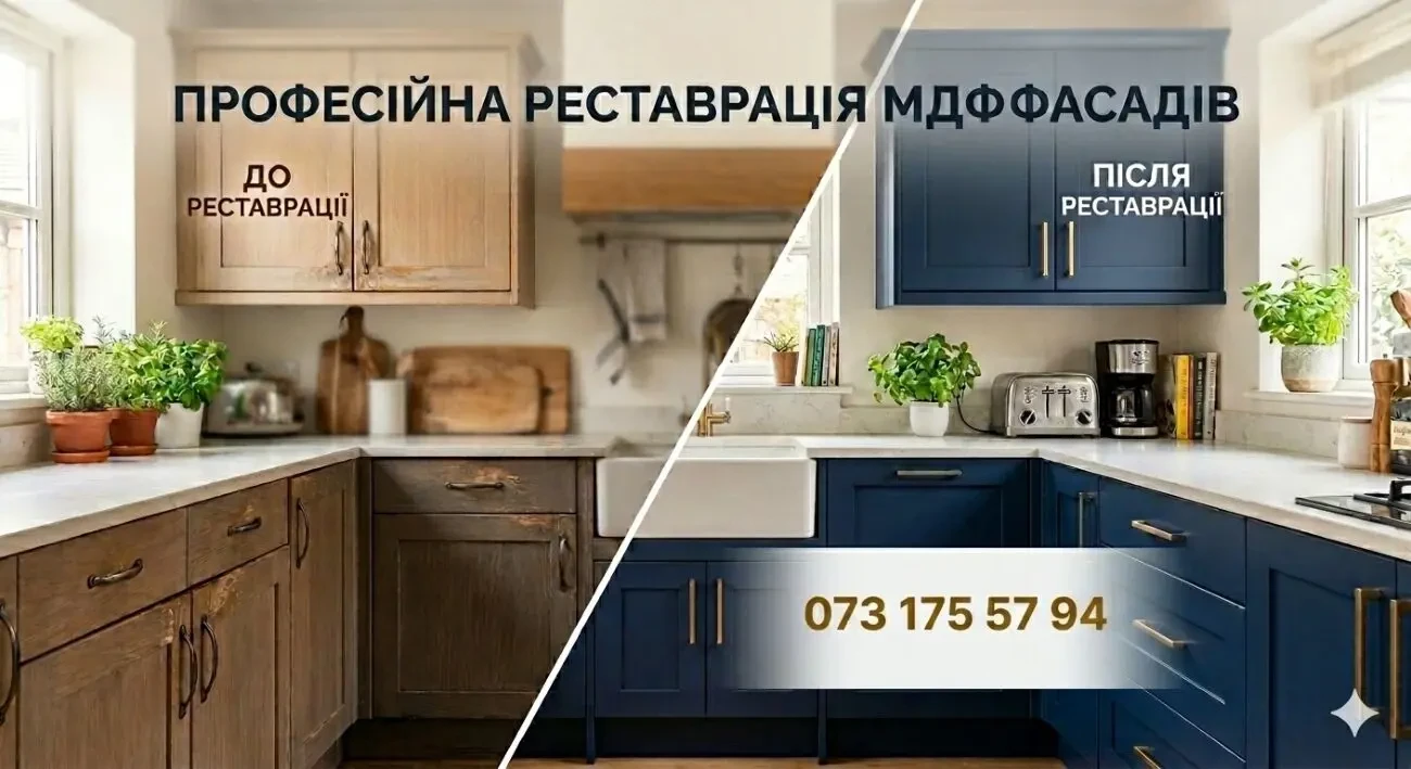 Реставрація МДФ фасадів кухонь