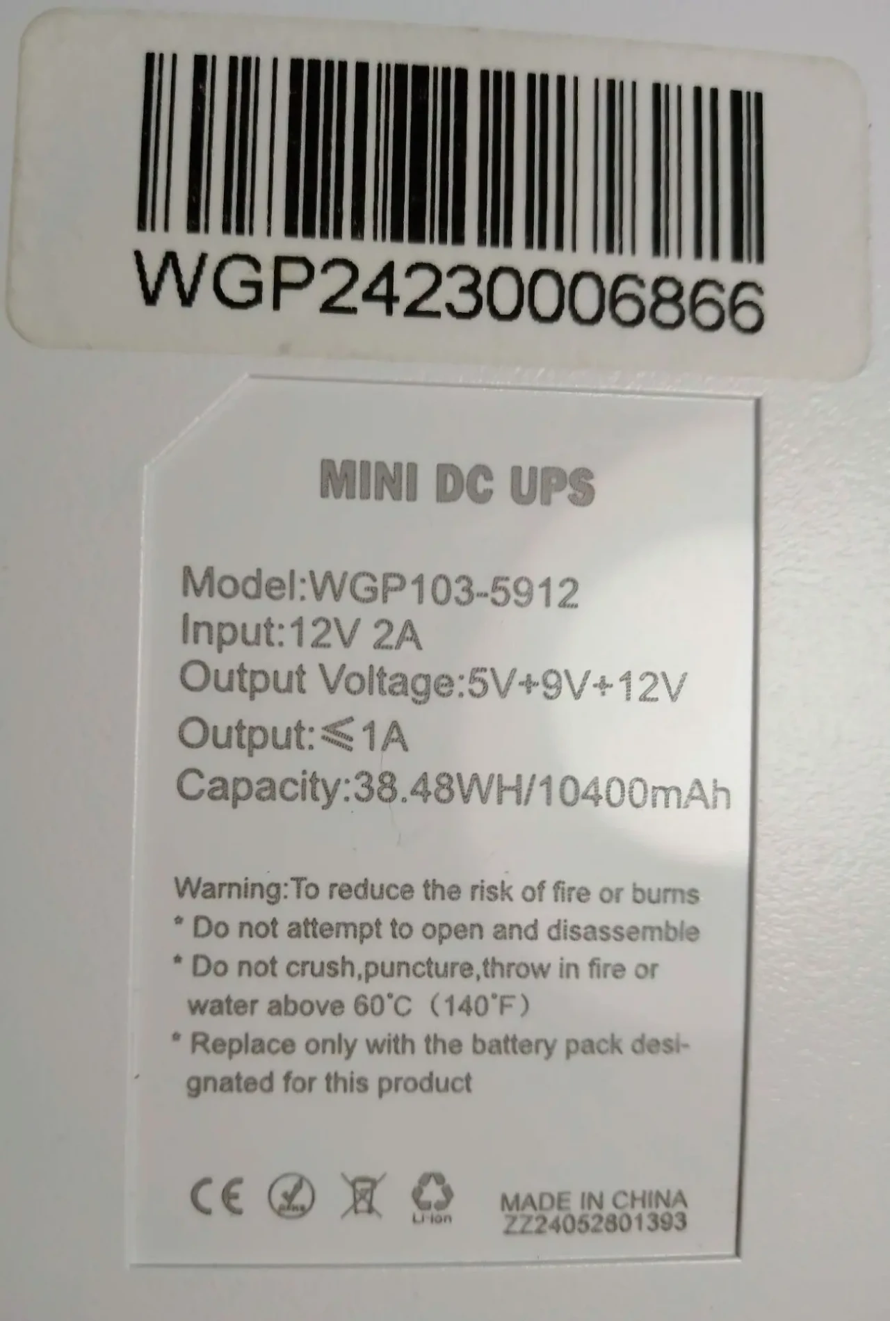 Повербанк для роутера и прочего 12v 9v 5v Wonderful Green Power Mini Dc Ups 10400mah 3