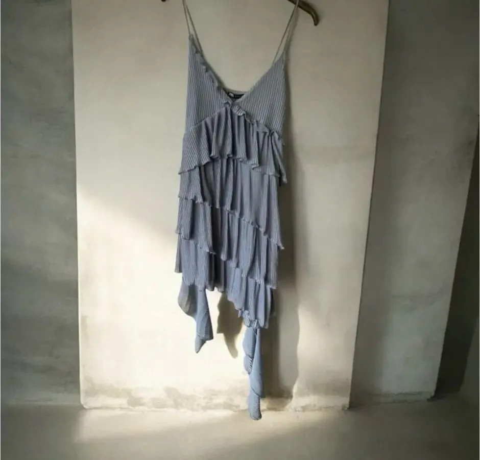 платье сарафан голубой Zara 3