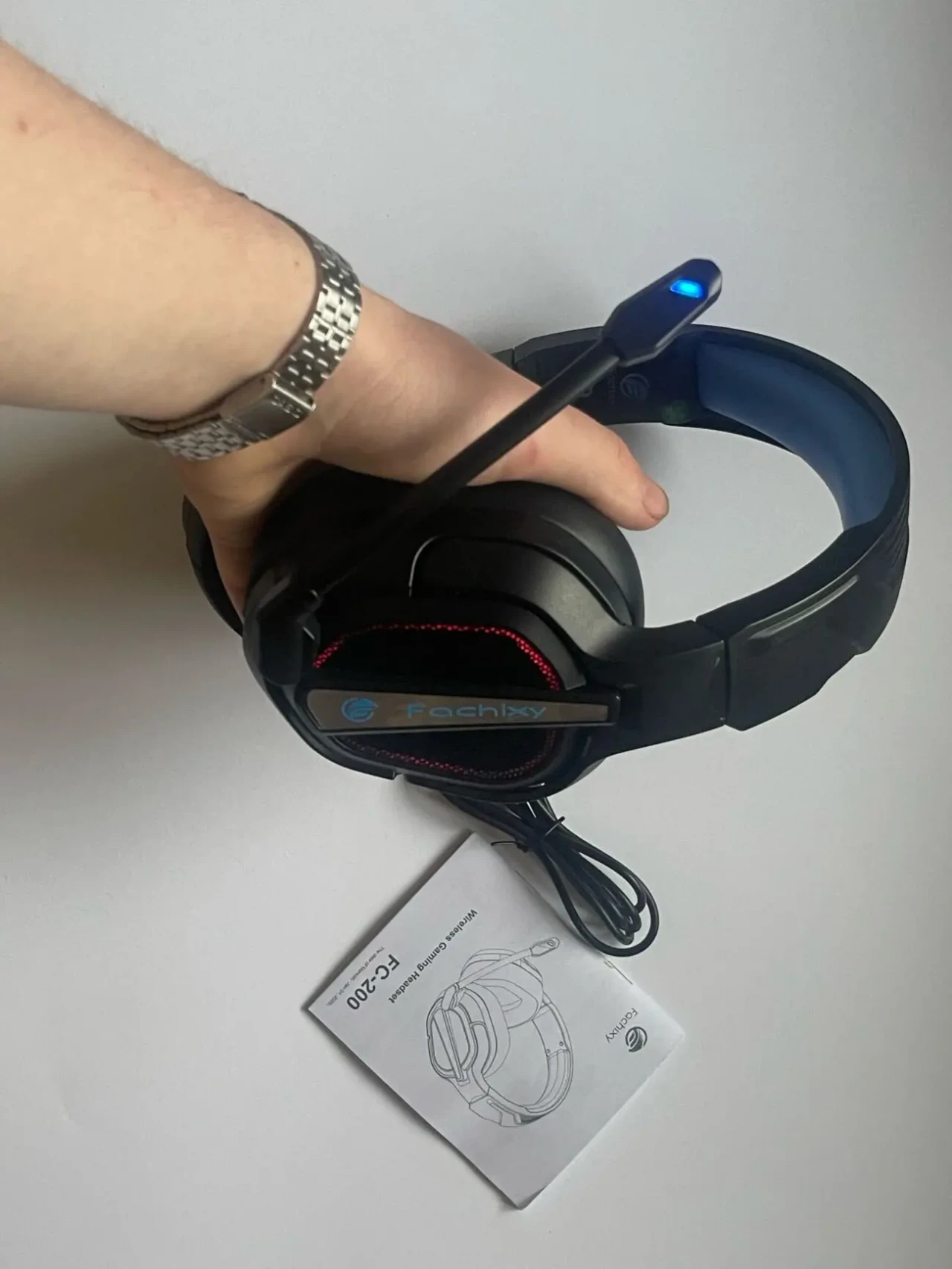 безпровідні Ігрові навушники Fachixy FC-200 з RGB підсвічуванням 8