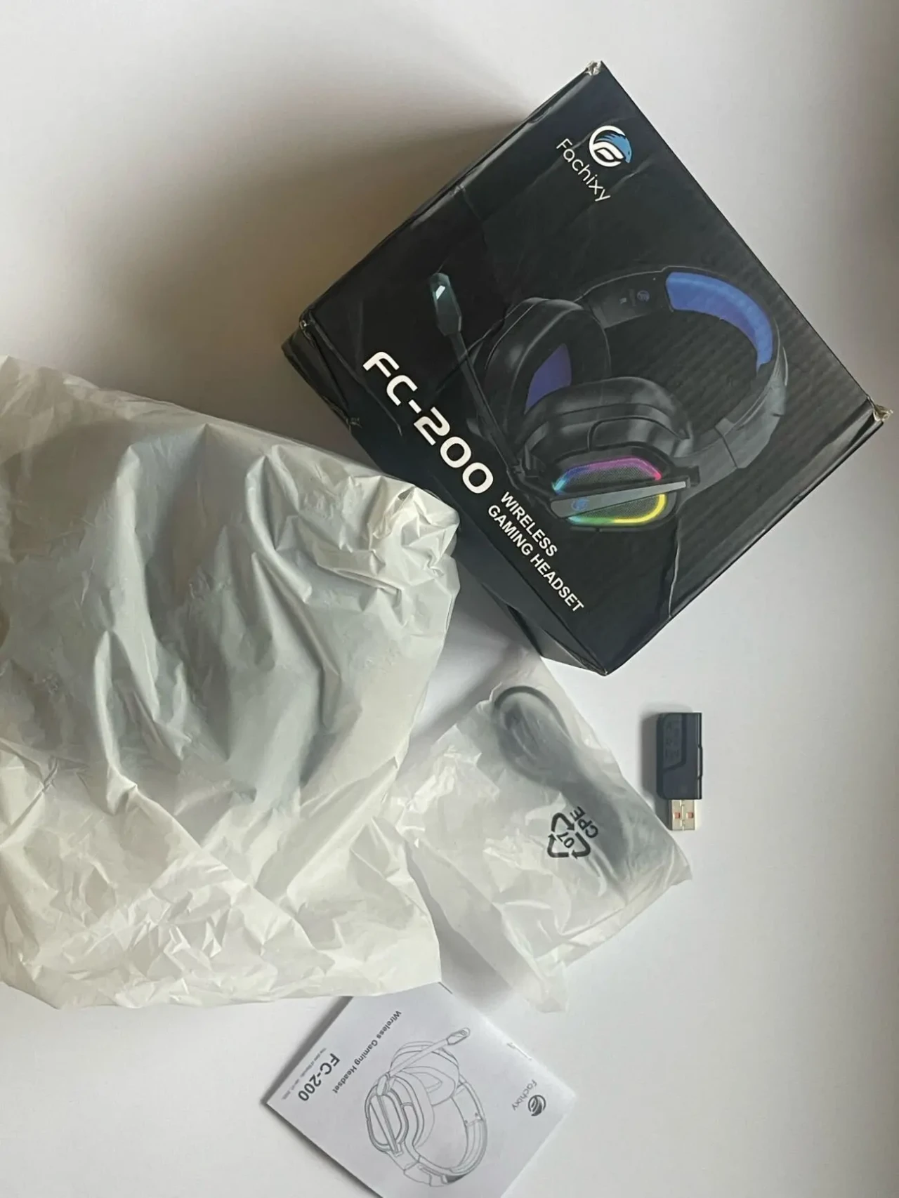 безпровідні Ігрові навушники Fachixy FC-200 з RGB підсвічуванням
