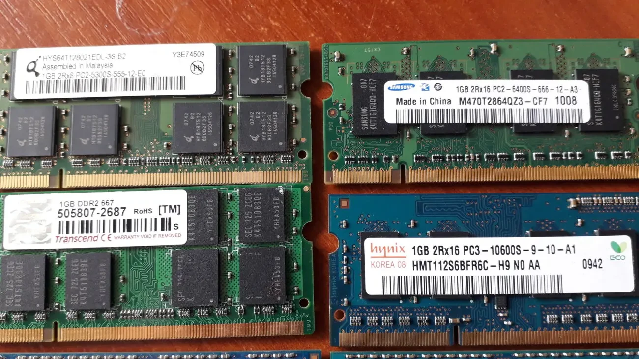 Модули памяти DDR2 DDR3 для ноутбука 5