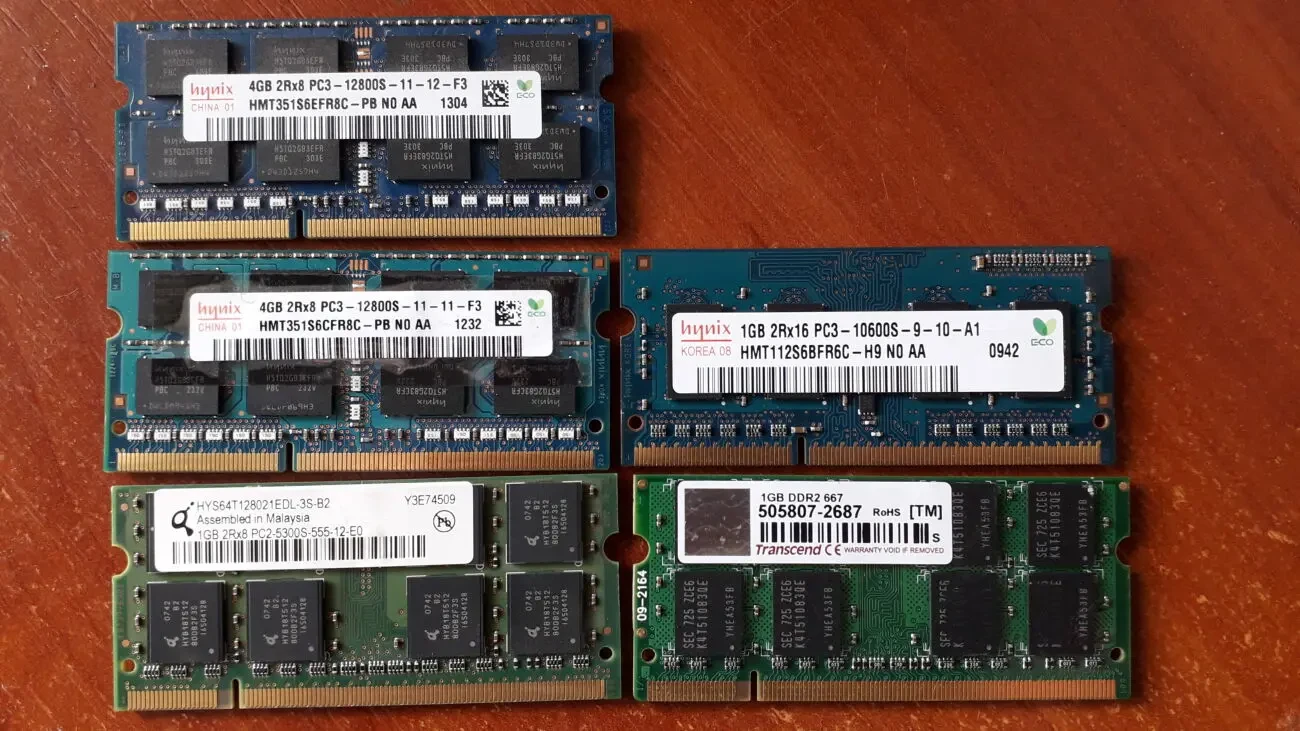 Модули памяти DDR2 DDR3 для ноутбука 5