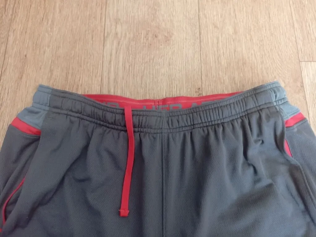 Under Armour Шорты мужские с плавками перфорация серые/красные L 8