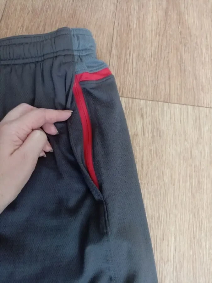 Under Armour Шорты мужские с плавками перфорация серые/красные L 7
