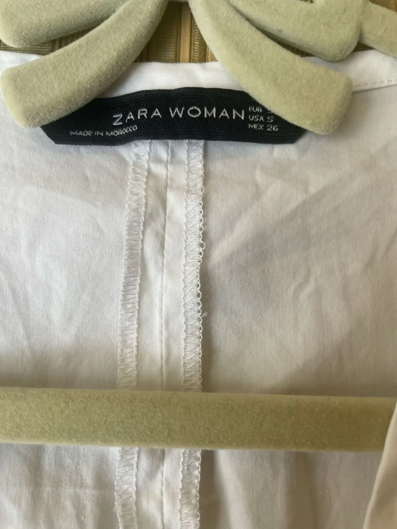 блуза белая хлопок Zara 4