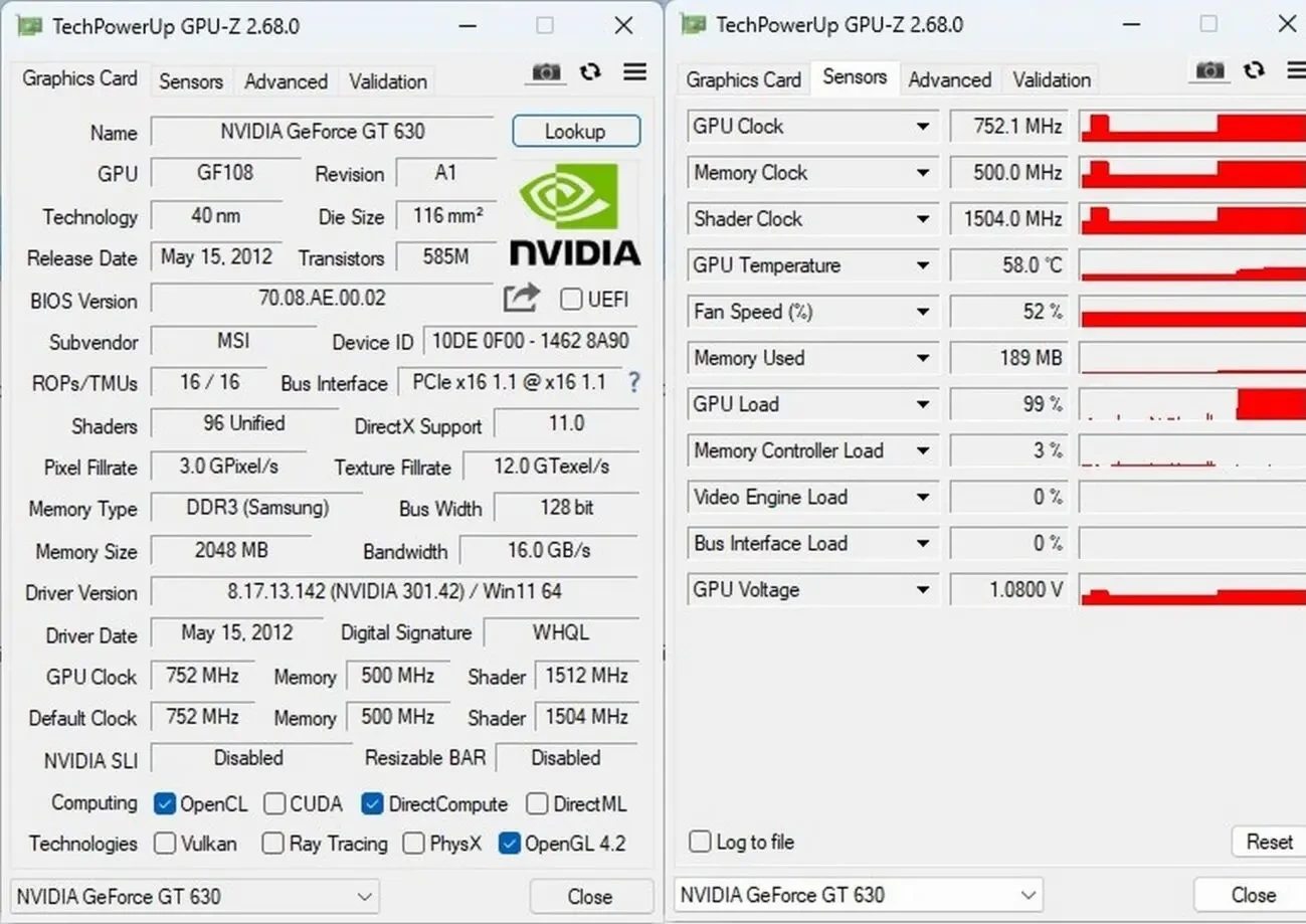 Видеокарта MSI NVIDIA N630 - 2GD3 8