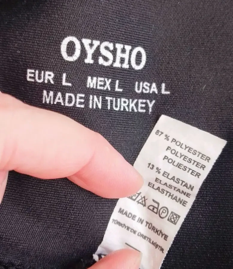 Штаны плотные лосины тренировочные черные подростковые девочке, Oysho 3