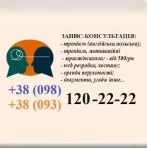 Курси англійської та польської мови, репетитор індивідуально та в групі