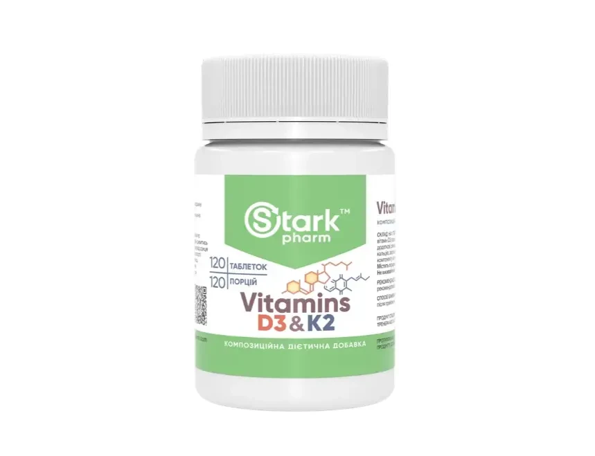 Вітаміни D3 - K2 Stark Pharm у таблетках 120 шт