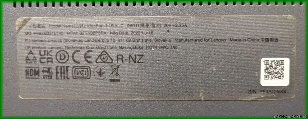 аккумулятор L20C3PF0 11.1 Volt 4054 mAh / 45 Wh для ноутбука Lenovo IdeaPad 3 15IAU7 5