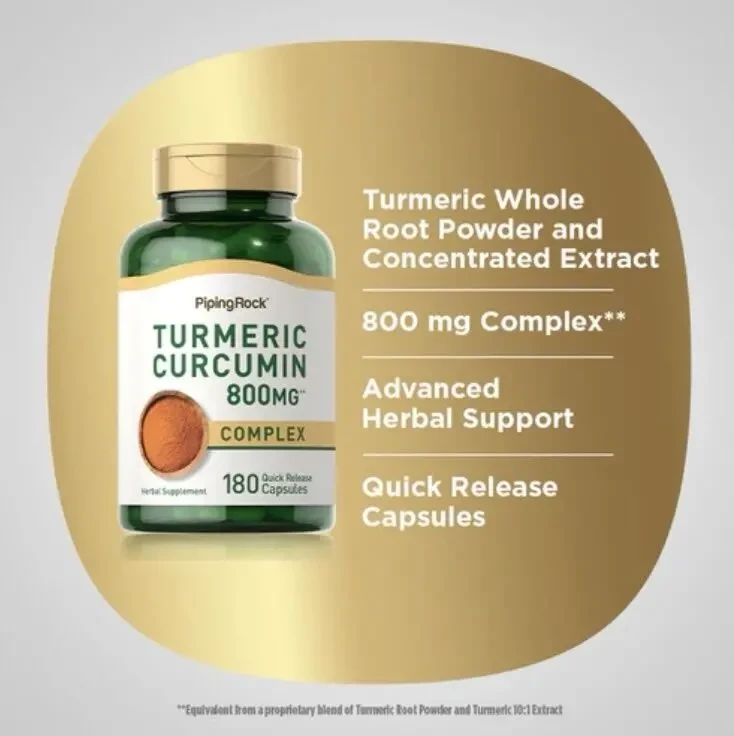 Комплекс куркуми з куркуміном, Turmrric curcumin 800 мг, 180 капсул, США. 6
