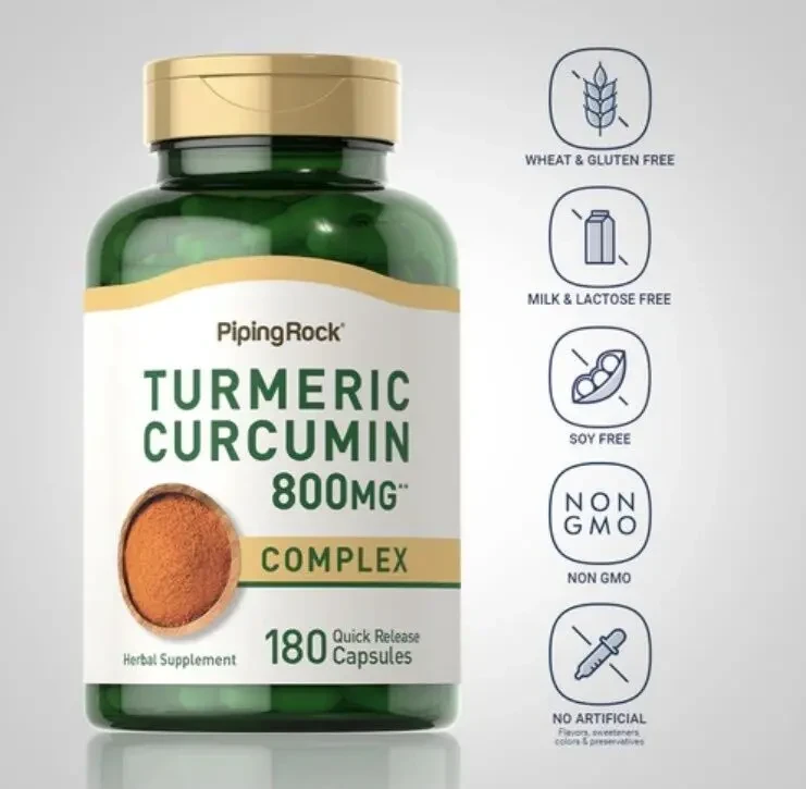 Комплекс куркуми з куркуміном, Turmrric curcumin 800 мг, 180 капсул, США. 5