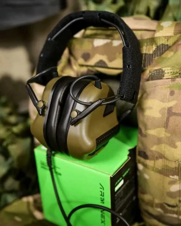 ТАКТИЧНІ АКТИВНІ НАВУШНИКИ arm next M32 FG ОЛІВКОВИЙ 4