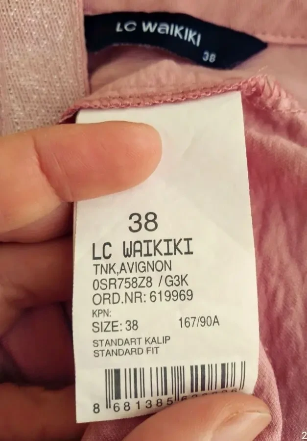 Туника розовая м 12, рукава, пуговицы, прямая, хлопок Lc Waikiki 3