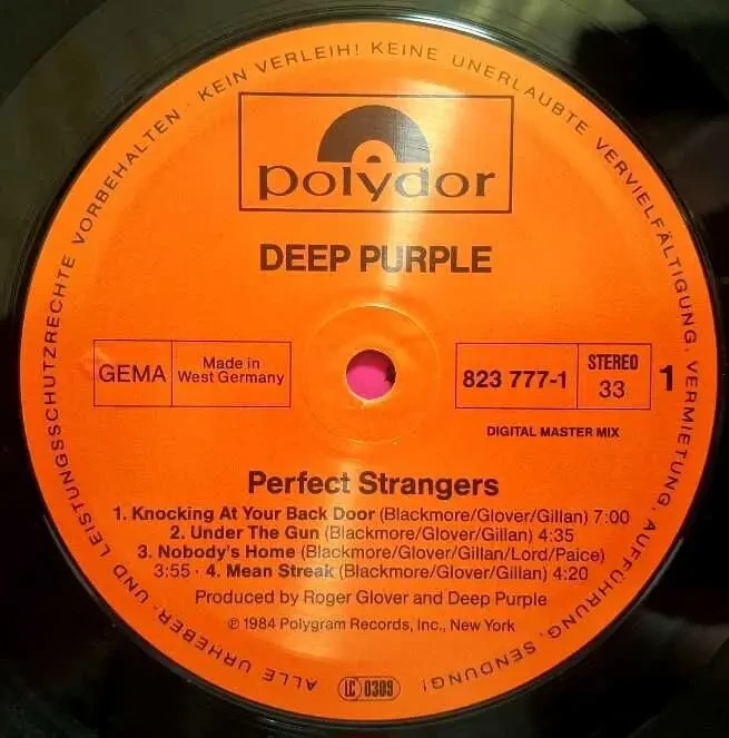 Deep Purple - Perfect Strangers - 1984. (LP). 12. Пластинка. Germany 5