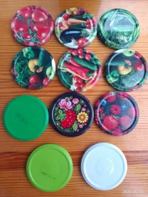 Крышка твист на банку для продуктов закручивающаяся, разный диаметр, 22 штуки набор