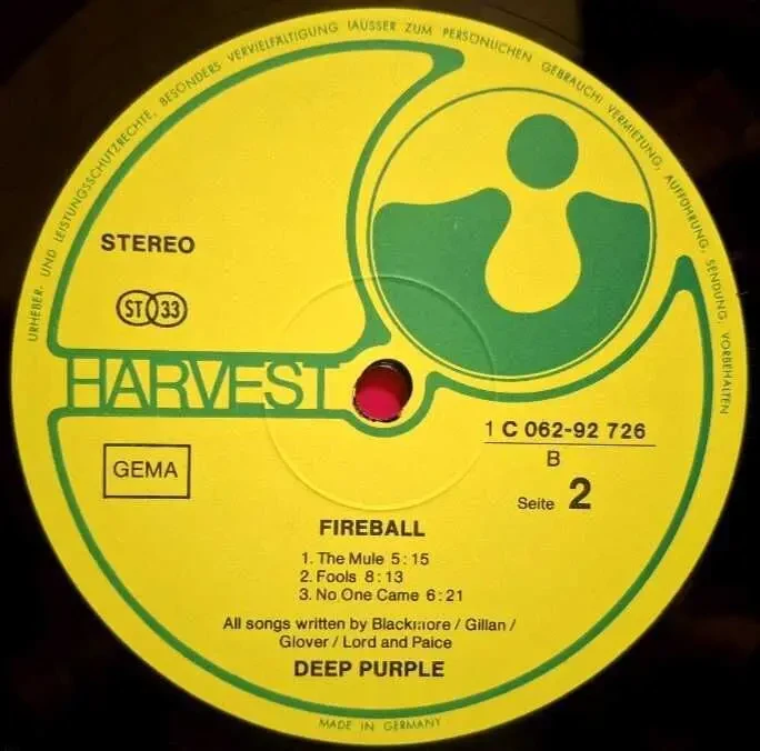 Deep Purple - Fireball - 1971. (LP). 12. Vinyl. Пластинка. Germany. 7