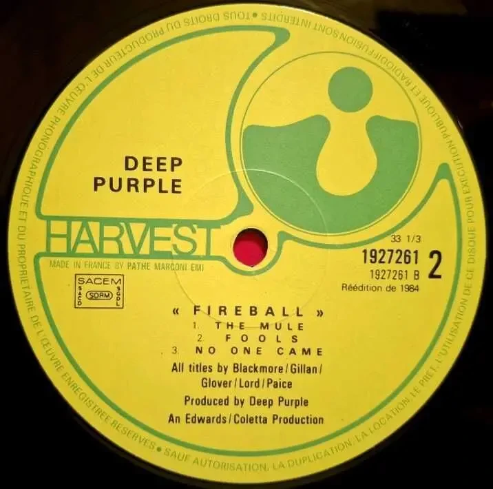 Deep Purple - Fireball - 1971. (LP). 12. Vinyl. Пластинка. France. 5