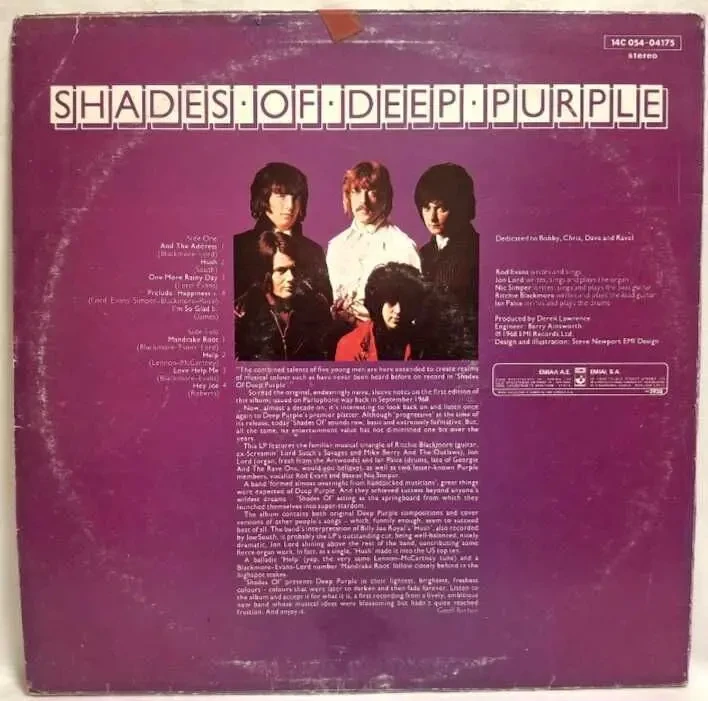 Deep Purple - Shades Of Deep Purple - 1968. (LP). 12. Vinyl. Пластинка 2