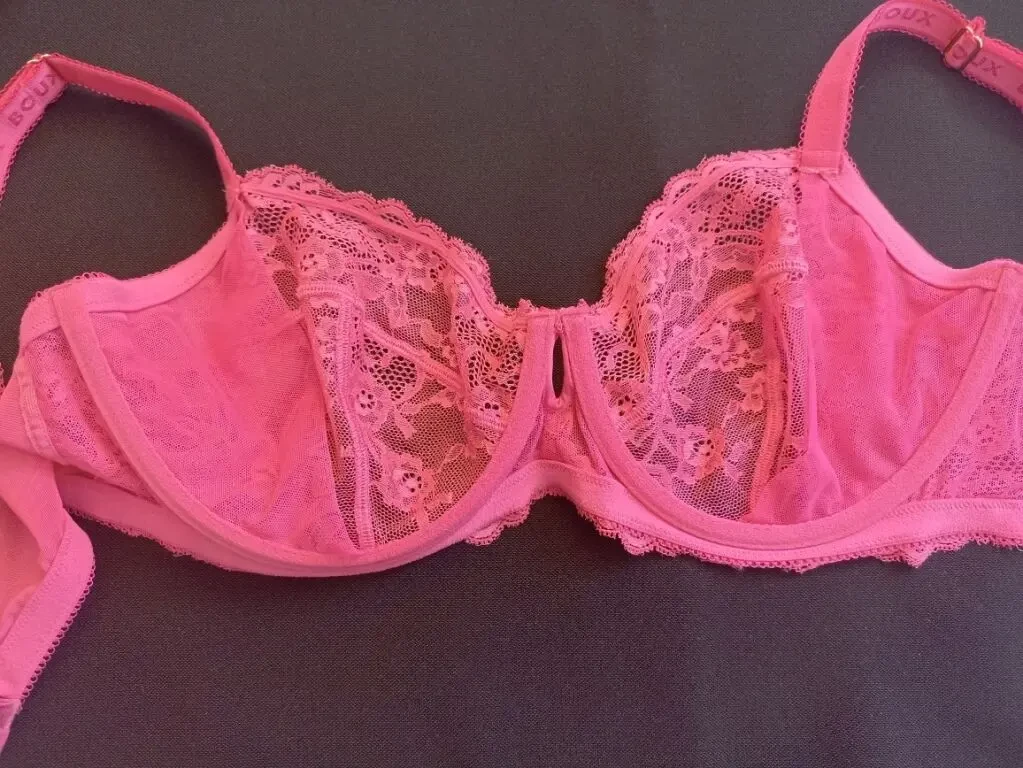 Boux Avenue  UK34F/EUR 75F Бюстгальтер полупрозрачный мягкий косточка малиновый 7
