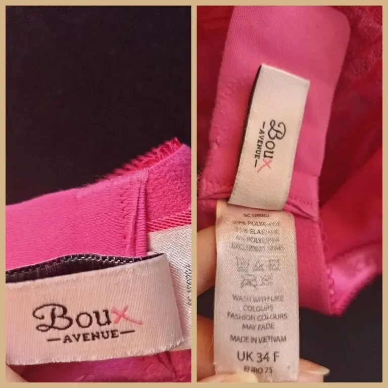 Boux Avenue  UK34F/EUR 75F Бюстгальтер полупрозрачный мягкий косточка малиновый 10