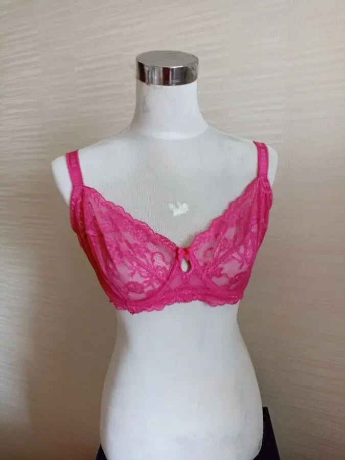 Boux Avenue  UK34F/EUR 75F Бюстгальтер полупрозрачный мягкий косточка малиновый 2