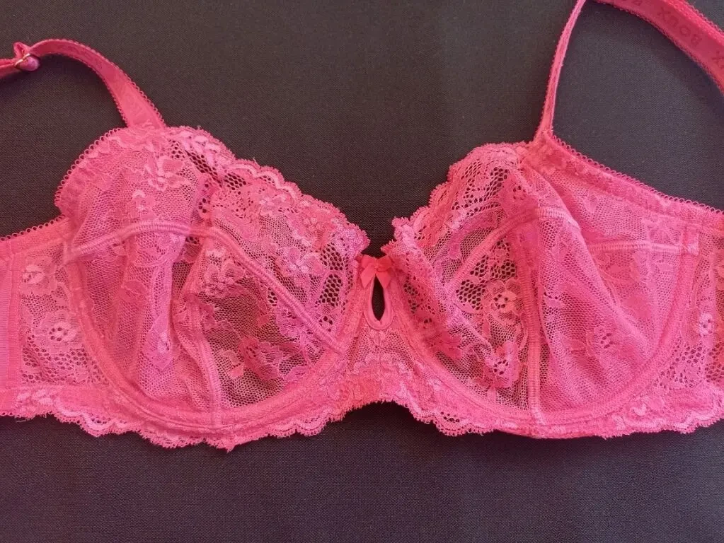 Boux Avenue  UK34F/EUR 75F Бюстгальтер полупрозрачный мягкий косточка малиновый 6
