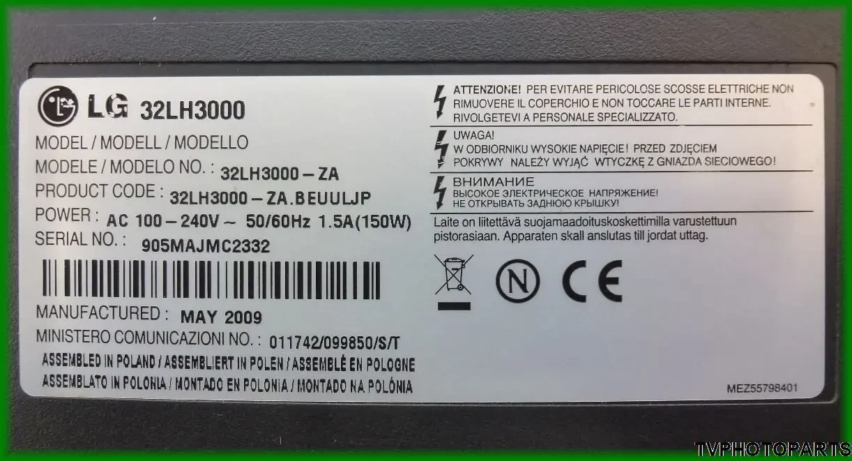 Main Board EAX60686902 (0) для LG 32LH3000 5