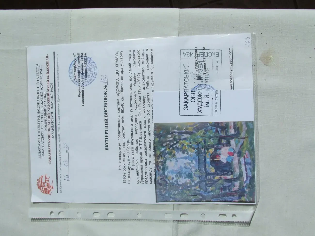 Нар.худ. укр. Герц Ю. 1931-2012 рр п.о. роз. 50х45 см. 1970 рр. Закарпатська школа Ерделі і Бокшая 4