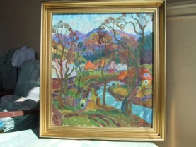 Нар.худ. укр. Герц Ю. 1931-2012 рр п.о. роз. 50х45 см. 1970 рр. Закарпатська школа Ерделі і Бокшая